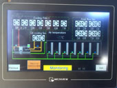 mine cooling system touch screen